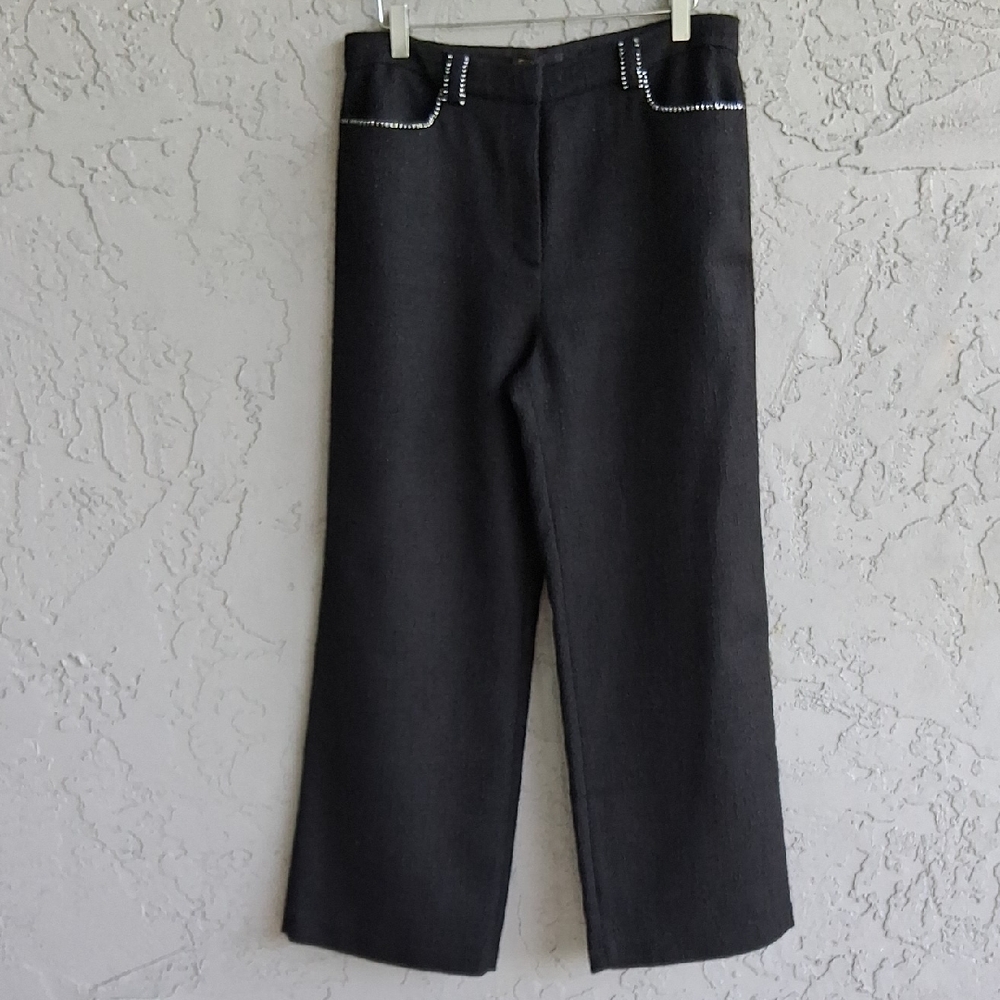 Maje Black Wide-Leg Pants